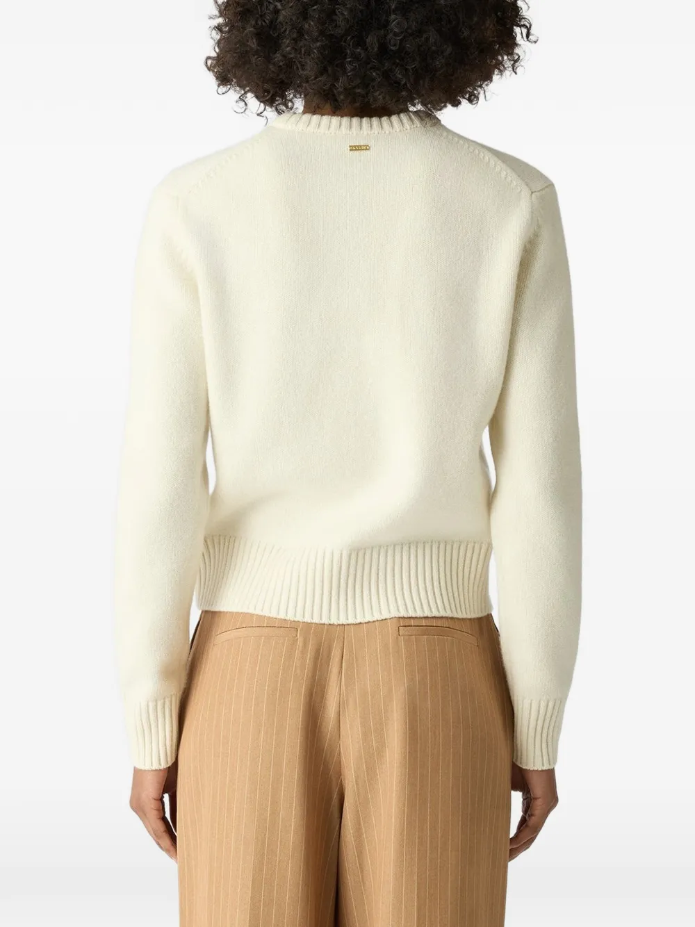 Toccin Jenny klassieke trui met ronde hals Beige