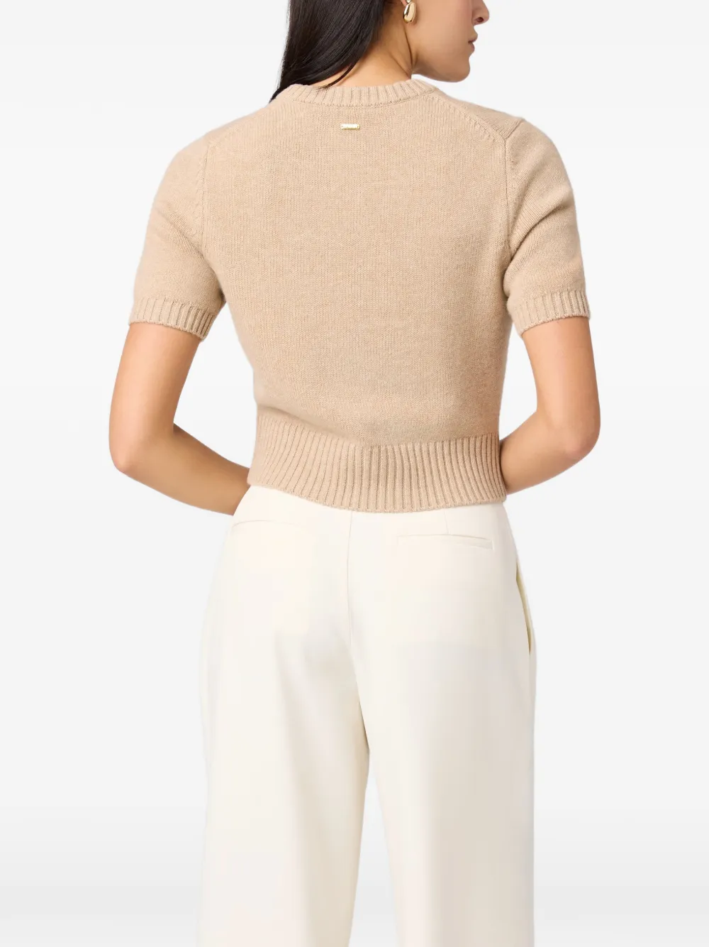  Toccin Elsie Short-sleeve Pullover Sweater - Neutrals 