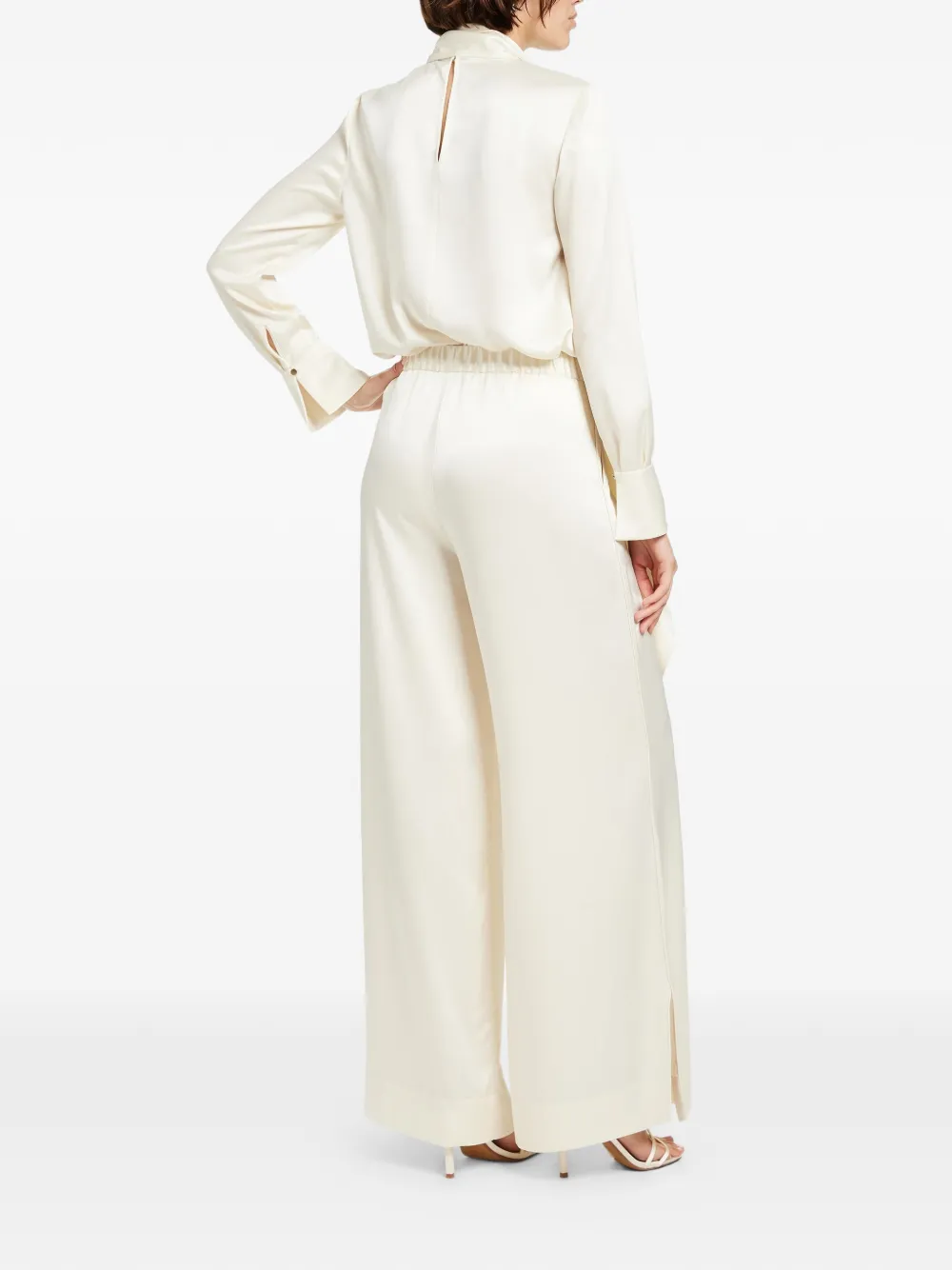  Toccin Veronica Long Sleeve Pussy-bow Blouse - Neutrals 