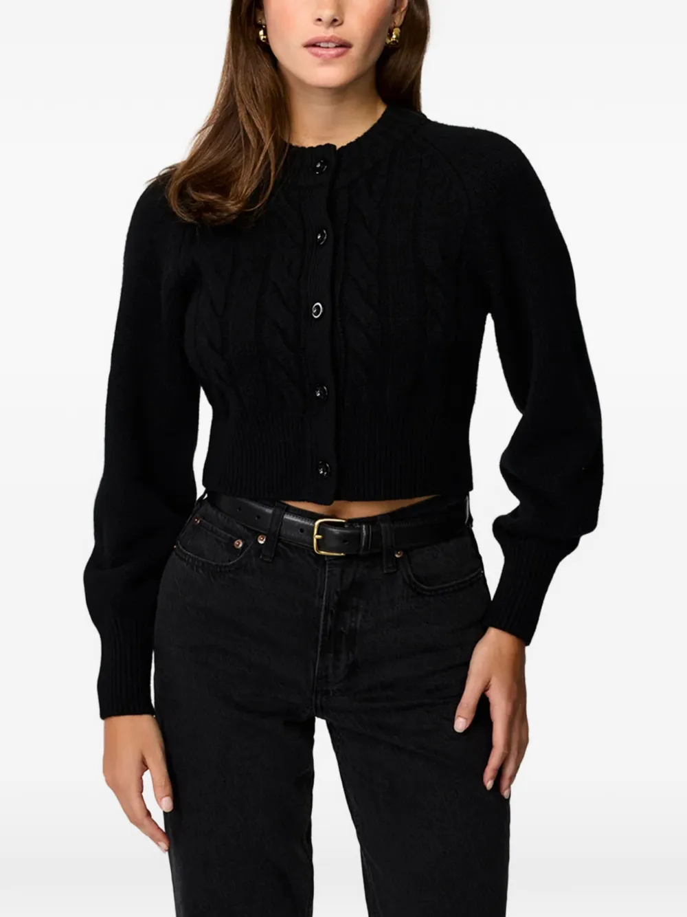 Toccin Rita cable-knit rita cardigan - Nero