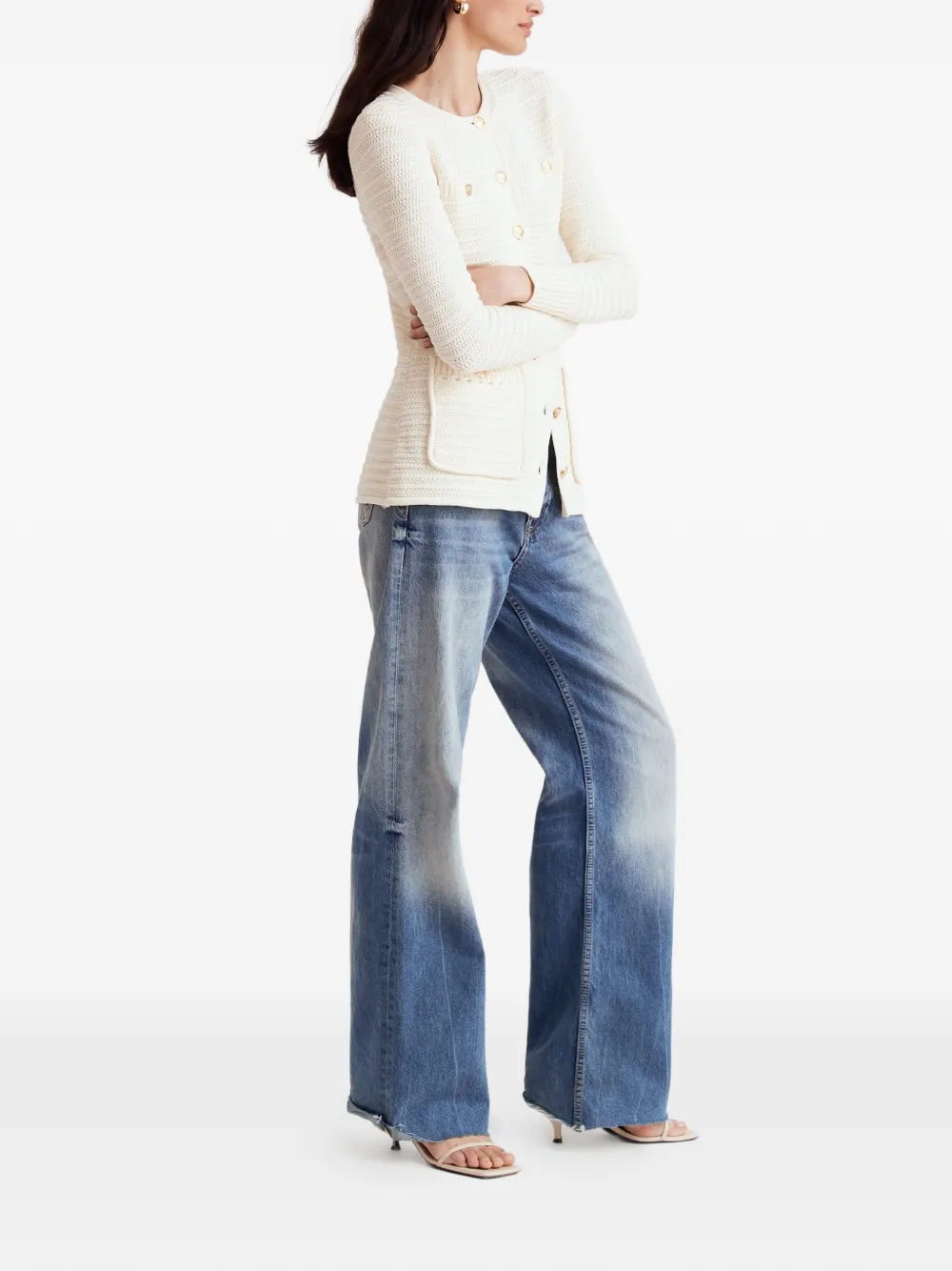  Toccin Constance Button Knit Jacket - Neutrals 