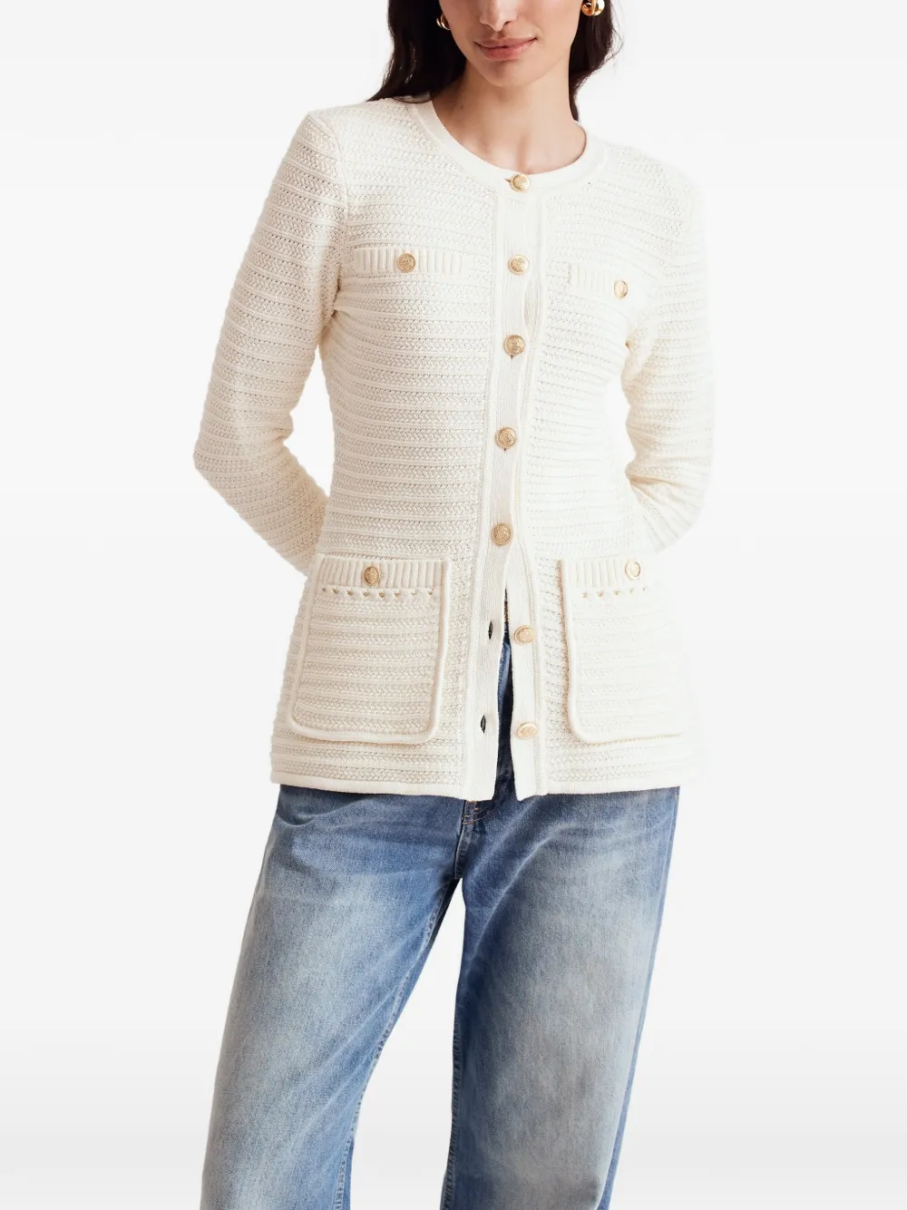 Toccin Constance button knit jacket - Neutrals
