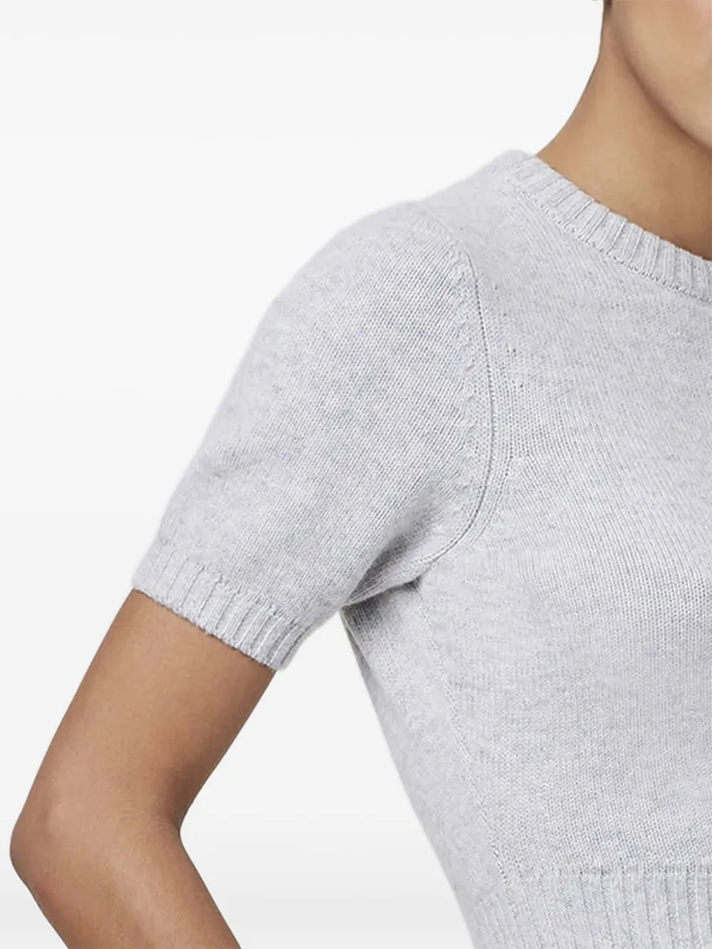  Toccin Elsie Short-sleeved Pullover Sweater - Grey 