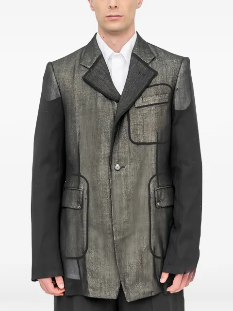 Setchu metallic-effect panelled blazer