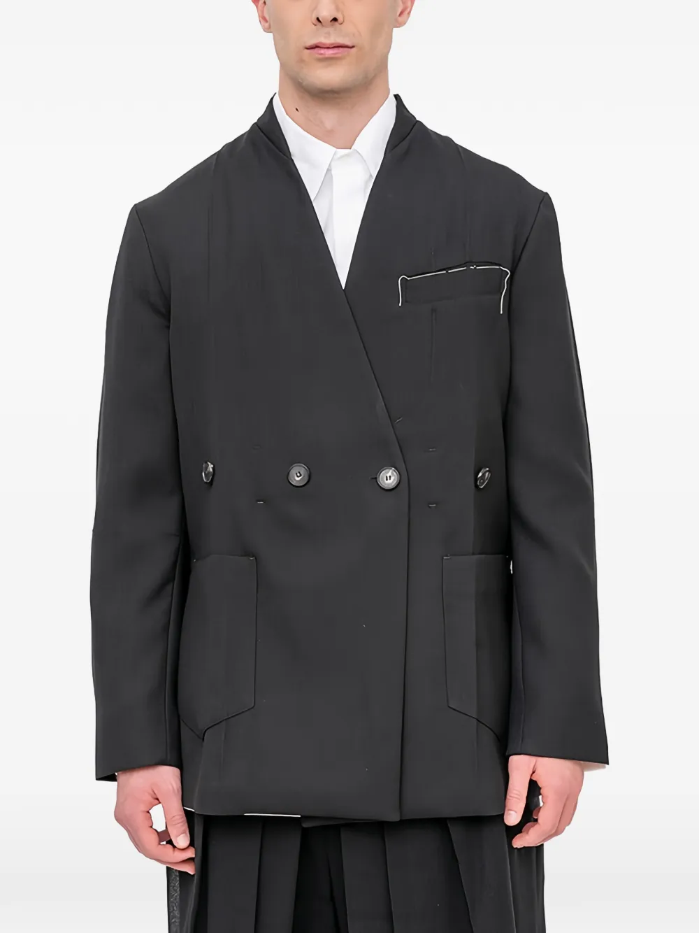 Setchu Origami double-breasted jacket - Nero