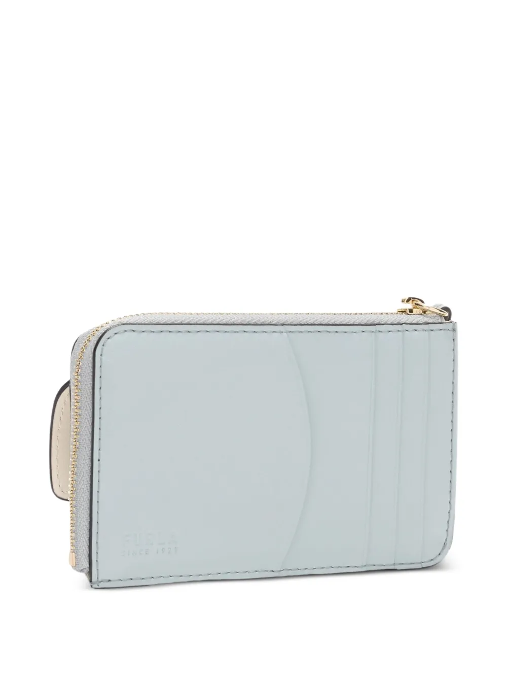 Furla Sfera leren pasjeshouder met rits Blauw