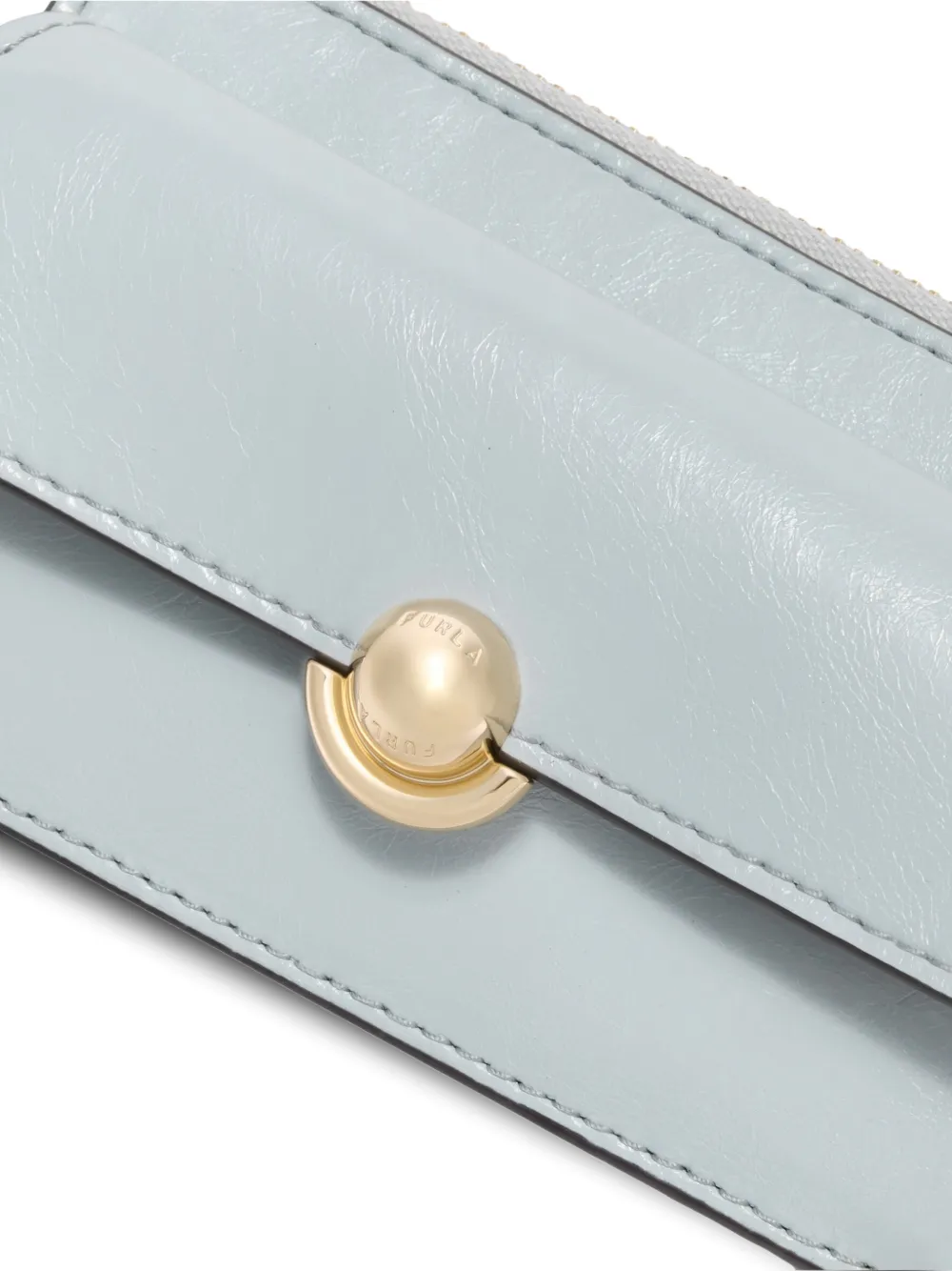 Furla Sfera leren pasjeshouder met rits Blauw