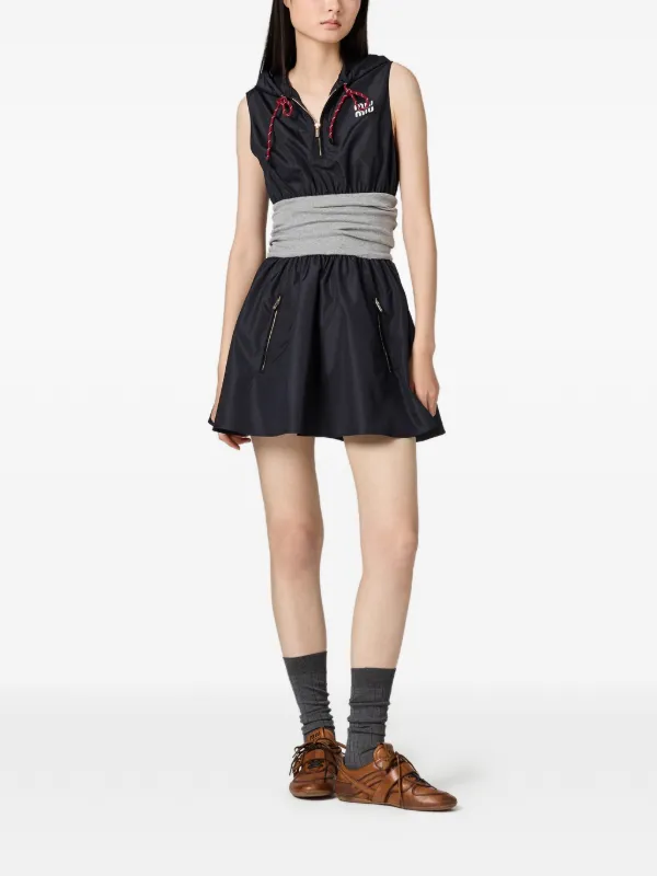 miiiさま専用dressproduction Miu Miu Technical Fabric Dress | Blue | FARFETCH