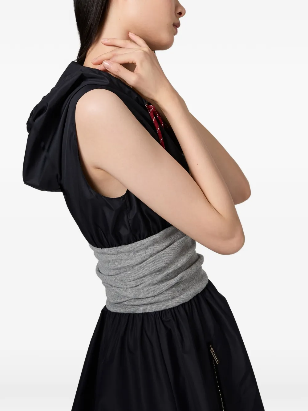 Miu Jurk van technische stof Blauw