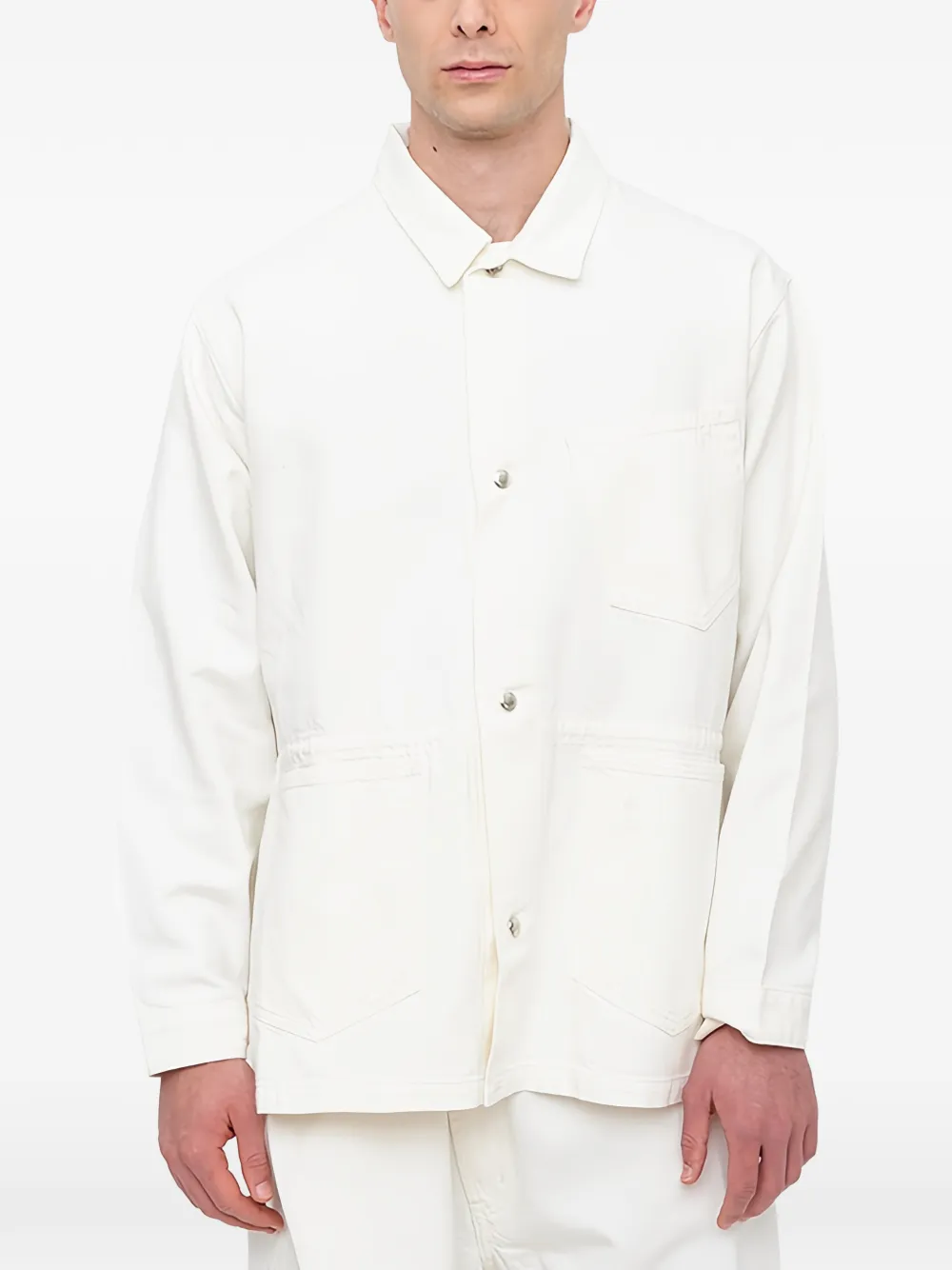 Setchu Button-up shirtjack Beige