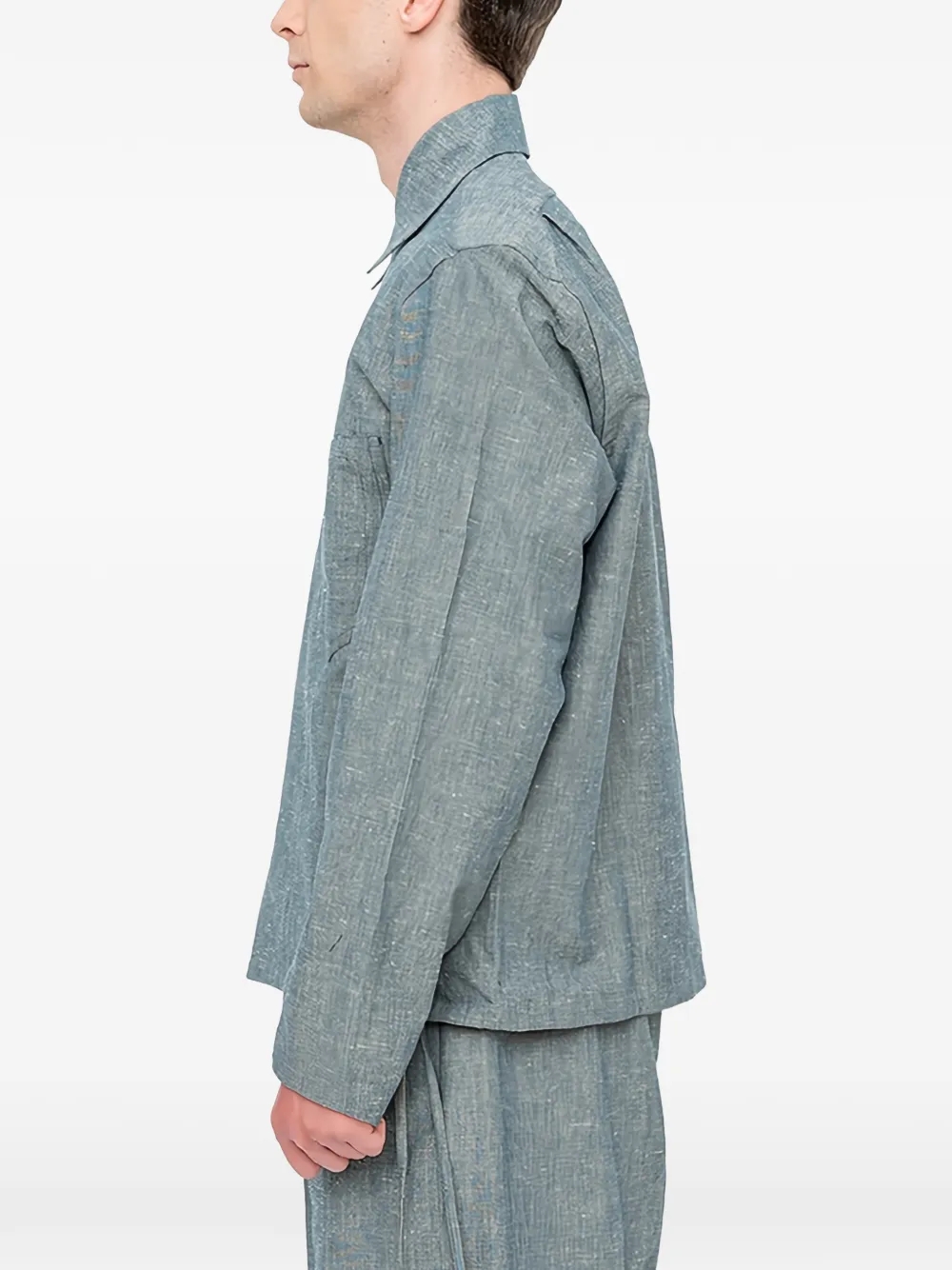  Setchu Camicia In Chambray - Blu 