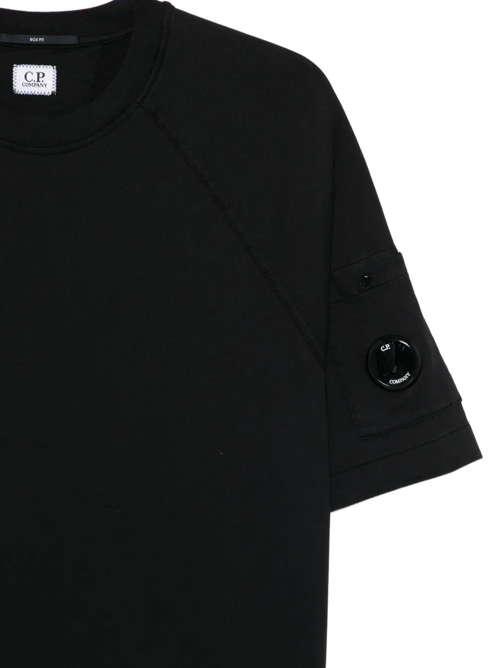 C.P. Company Fleece sweater met korte mouwen Zwart