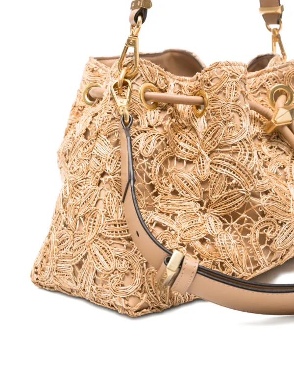 Jimmy Choo Medium Chin flower-raffia Tote Bag | Neutrals | FARFETCH