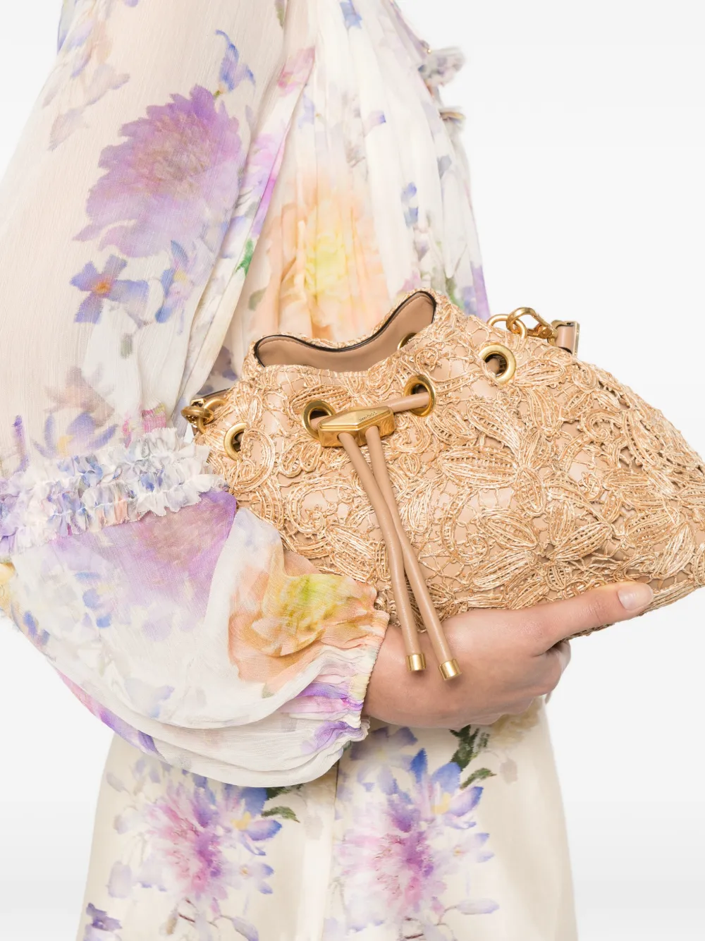 Jimmy Choo Medium Chin flower-raffia Tote Bag | Neutrals | FARFETCH