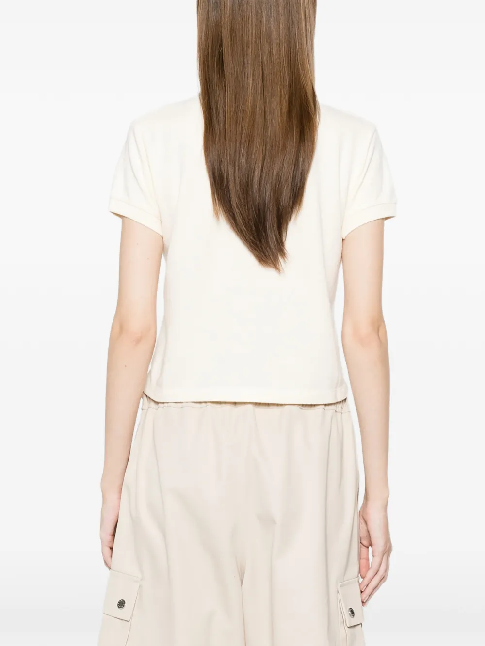 Maison Kitsuné Polotop met logopatch Beige
