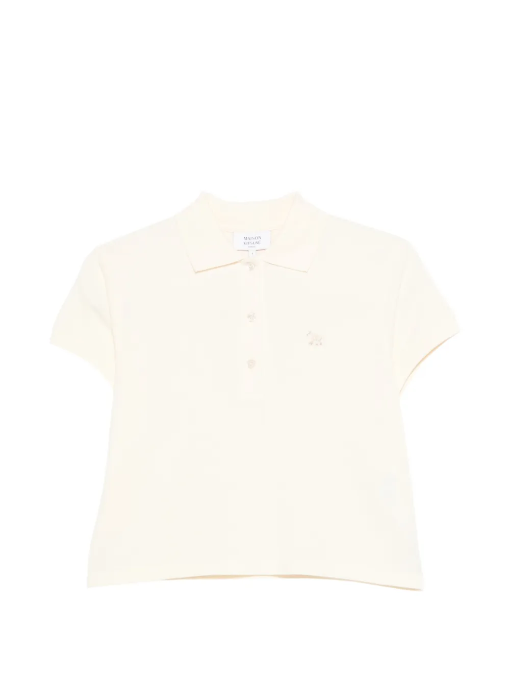 Maison Kitsuné logo-patch polo top - Toni neutri