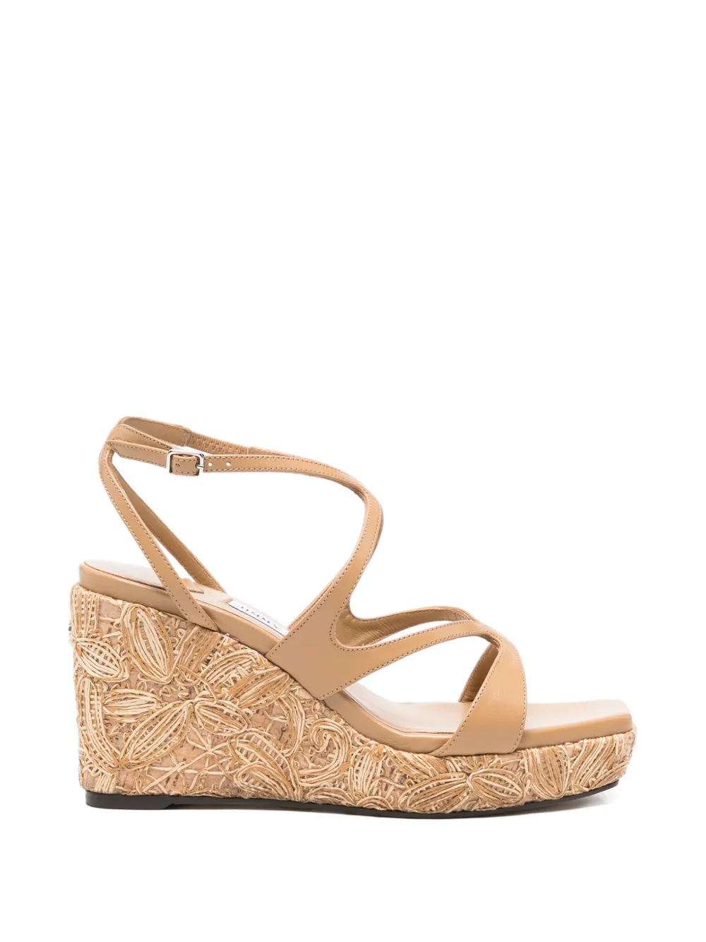 Jimmy Choo Ayla sandalen met sleehak Beige