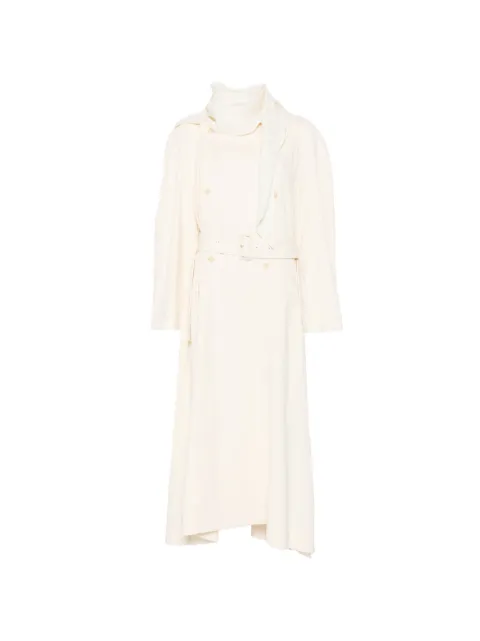 Carven معطف بصفي أزرار وحزام