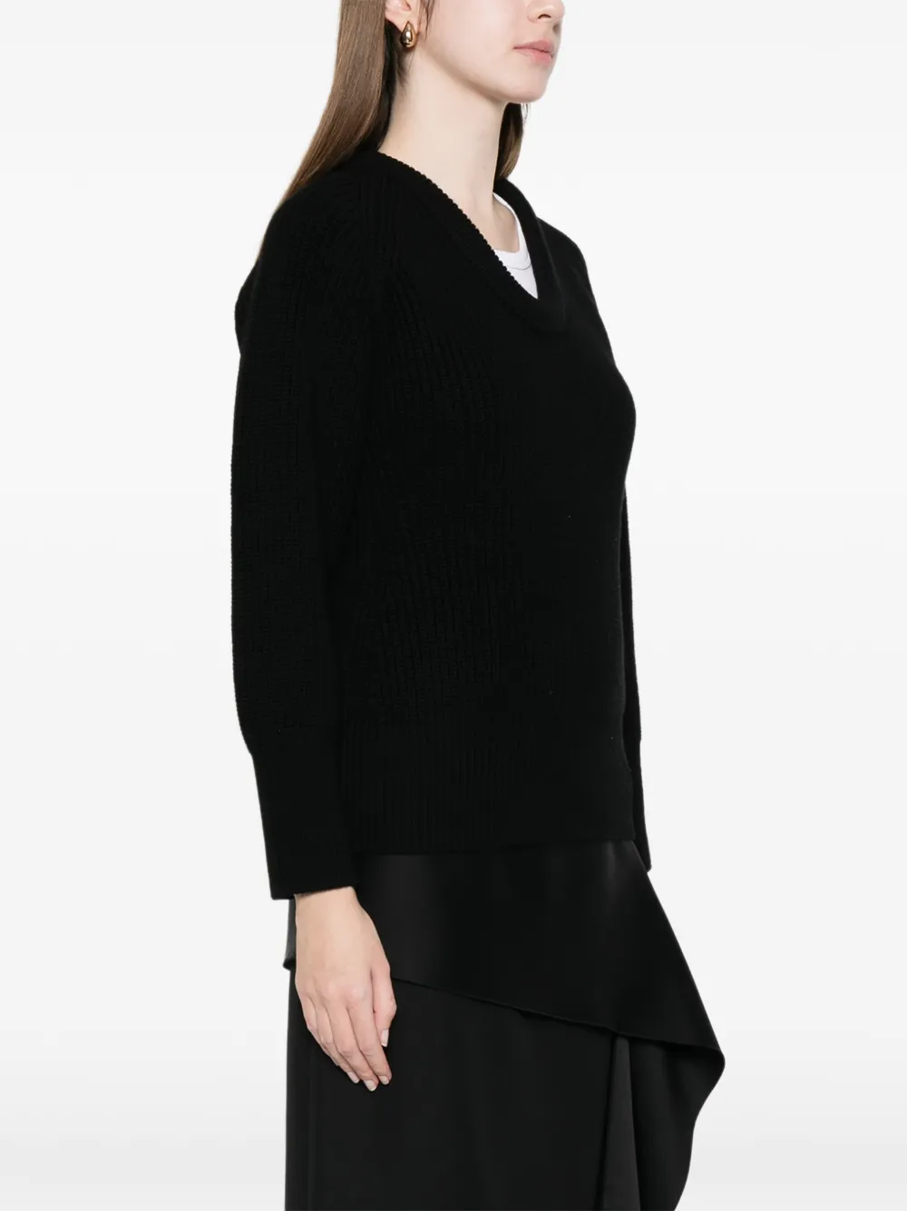  Carven Pull à Col V - Noir 