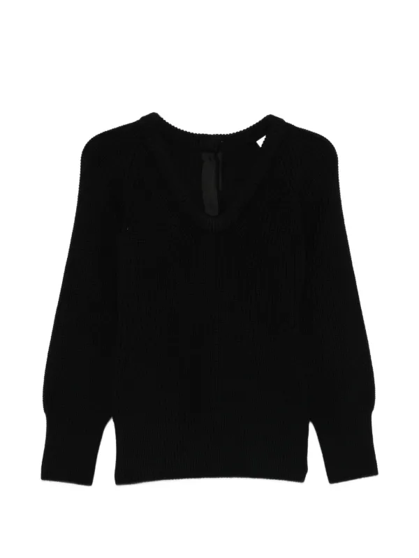 Carven V-neck Sweater in Black