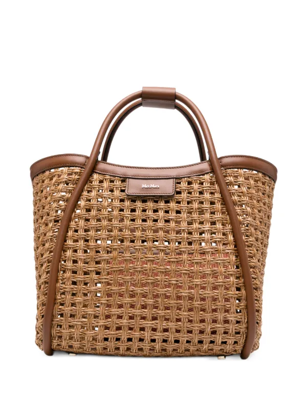 Max Mara Woven Tote Bag | Neutrals | FARFETCH ZA