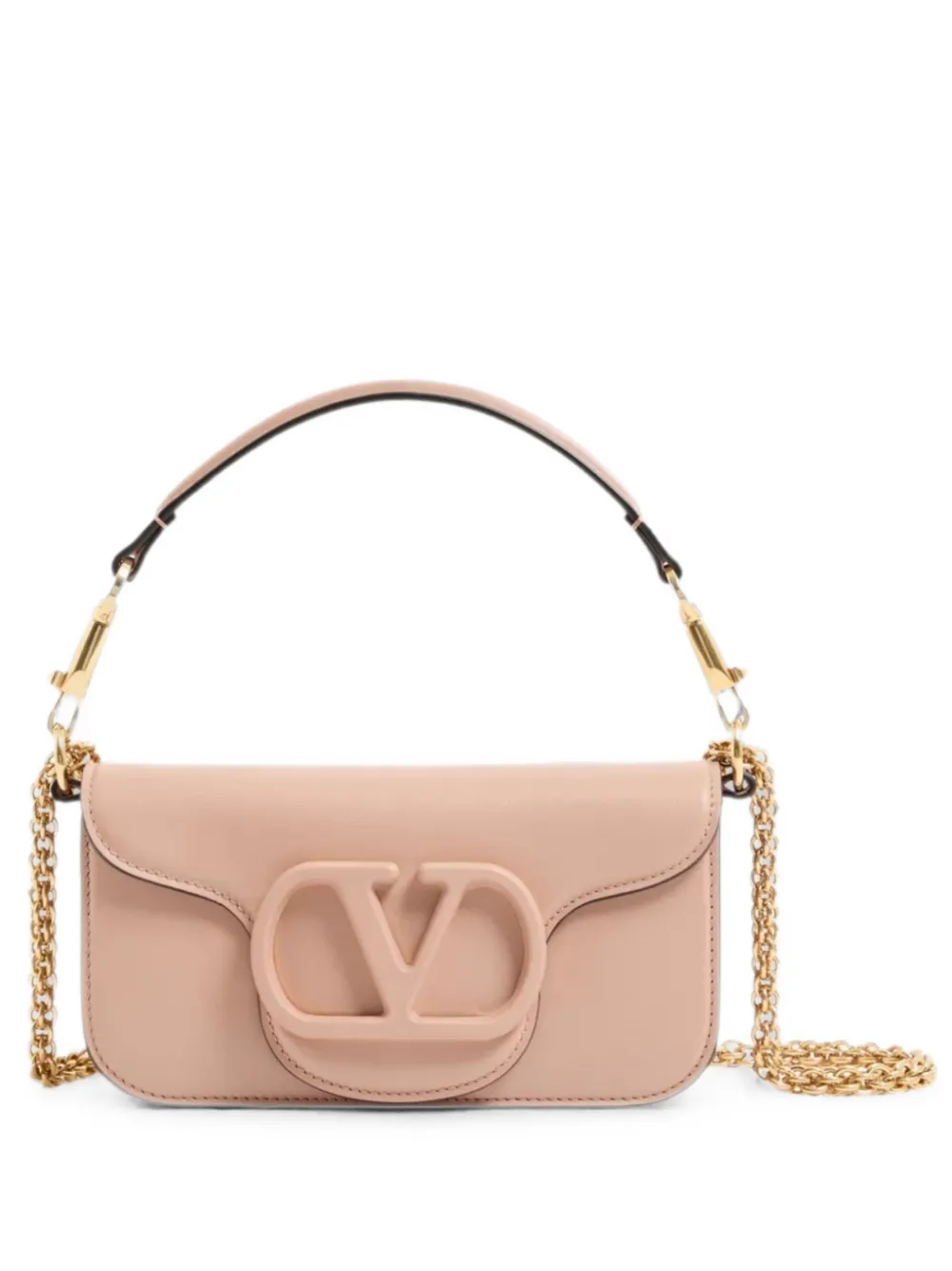 Valentino Garavani Locò small shoulder bag with jewel logo - Toni neutri
