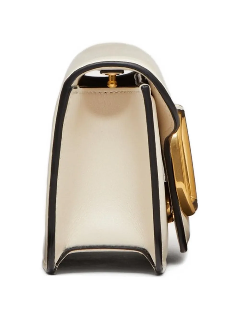 Valentino Garavani Locò kleine schoudertas van kalfsleer Beige