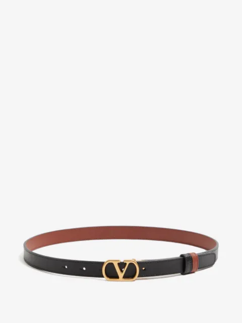Valentino Garavani cinturón reversible VLogo Signature de 20mm de piel de becerro brillante