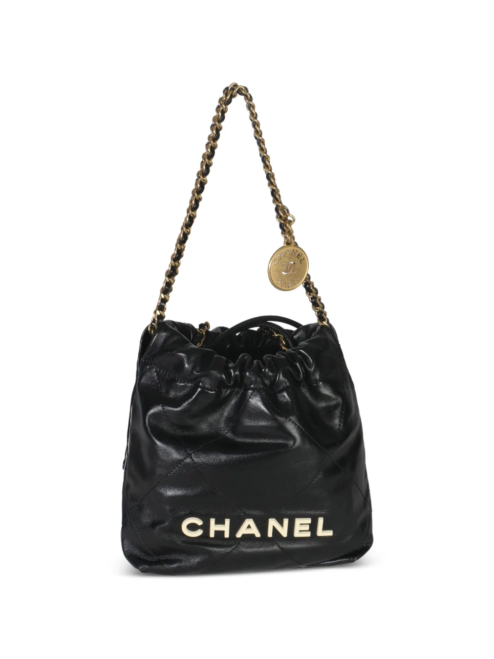 CHANEL Pre-Owned 2024 quilted chain mini bag - Black