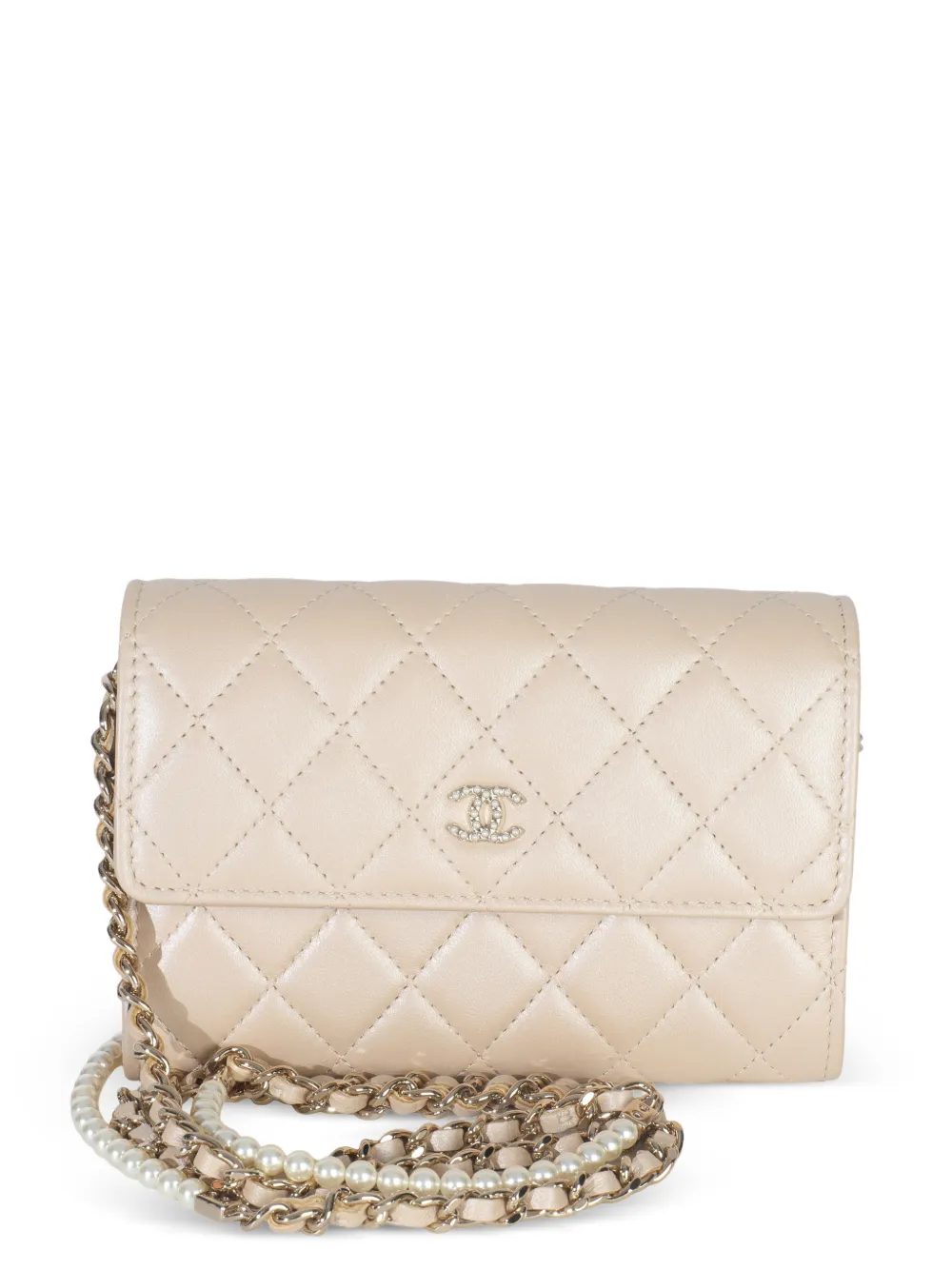 CHANEL Pre-Owned 2018-2019 quilted iridescent crossbody bag - Toni neutri