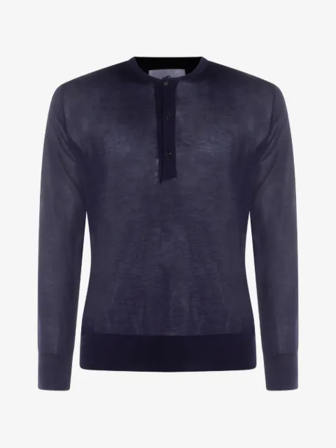 SEVEN GAUGE button-fastening Serafino sweater