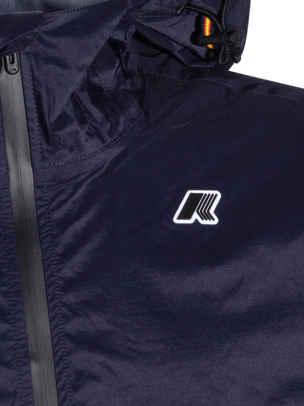 K-Way Chairman jack met capuchon en logo Blauw