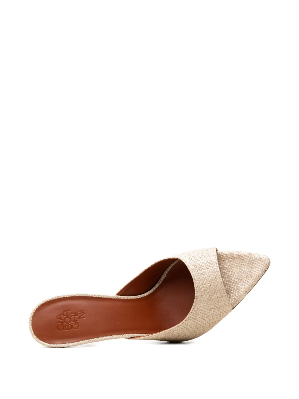 GIABORGHINI raffia point-toe sandals Beige