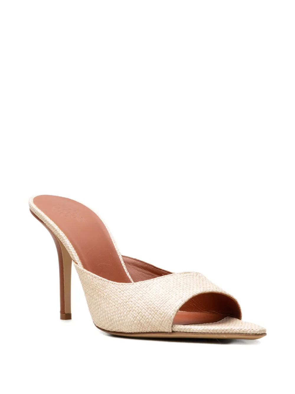 GIABORGHINI raffia point-toe sandals Beige