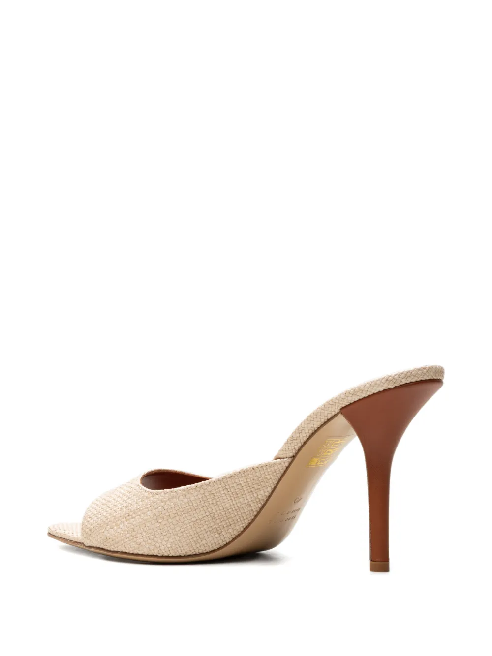 GIABORGHINI raffia point-toe sandals Beige