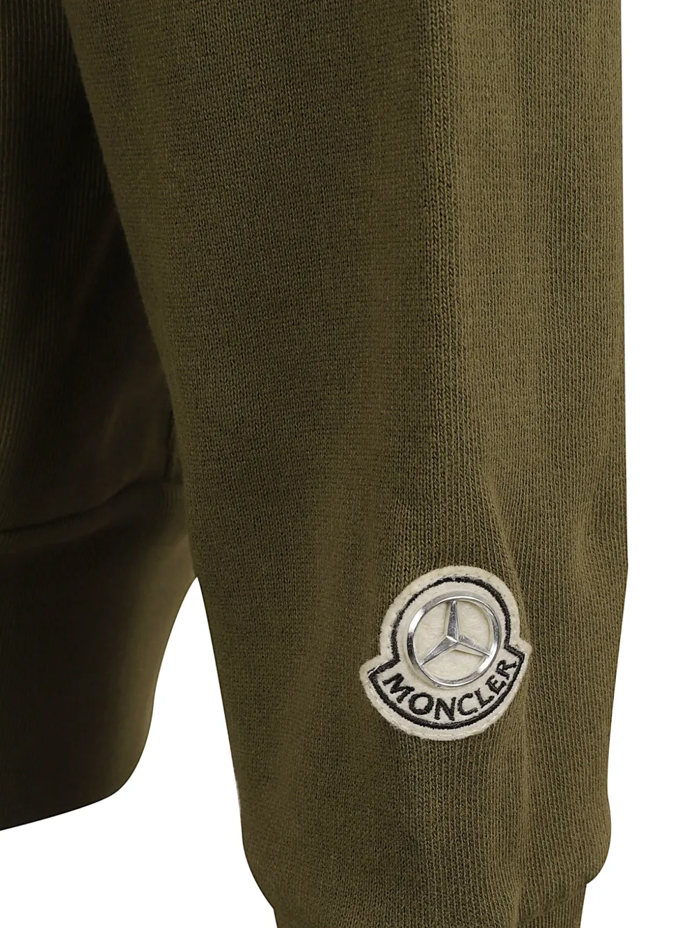 Moncler x Mercedes-Benz hoodie met rits Groen