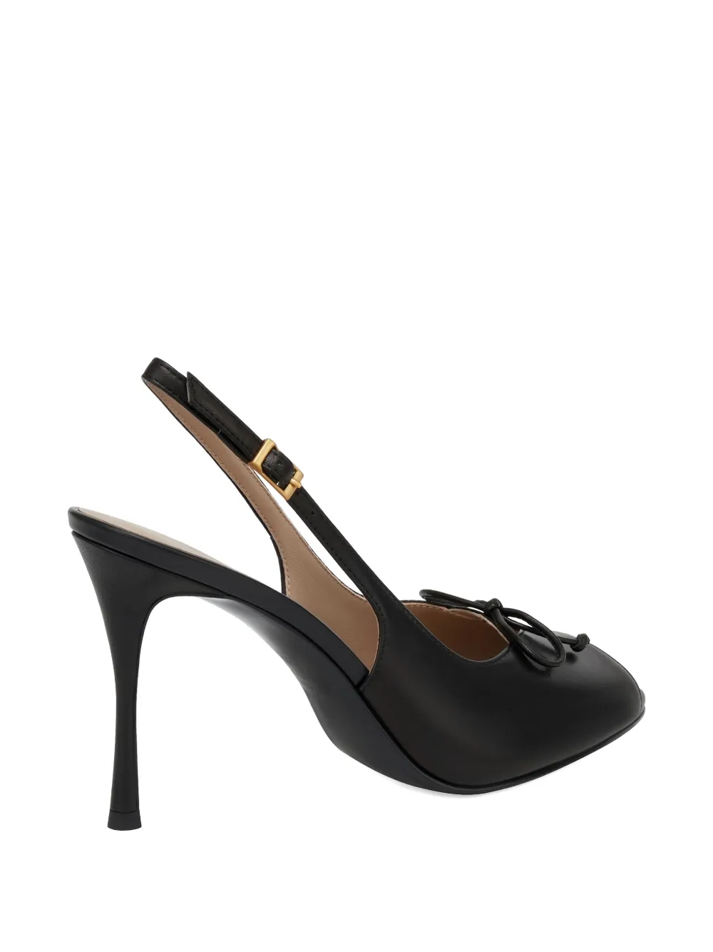 POTAMY Pumps met open neus en strikdetail Zwart