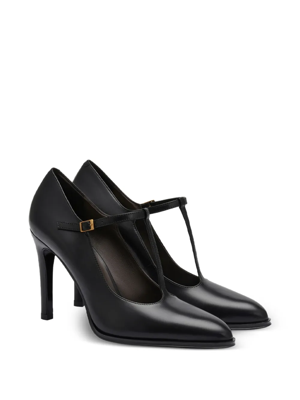  Potamy T-strap Leather Pumps - Black 