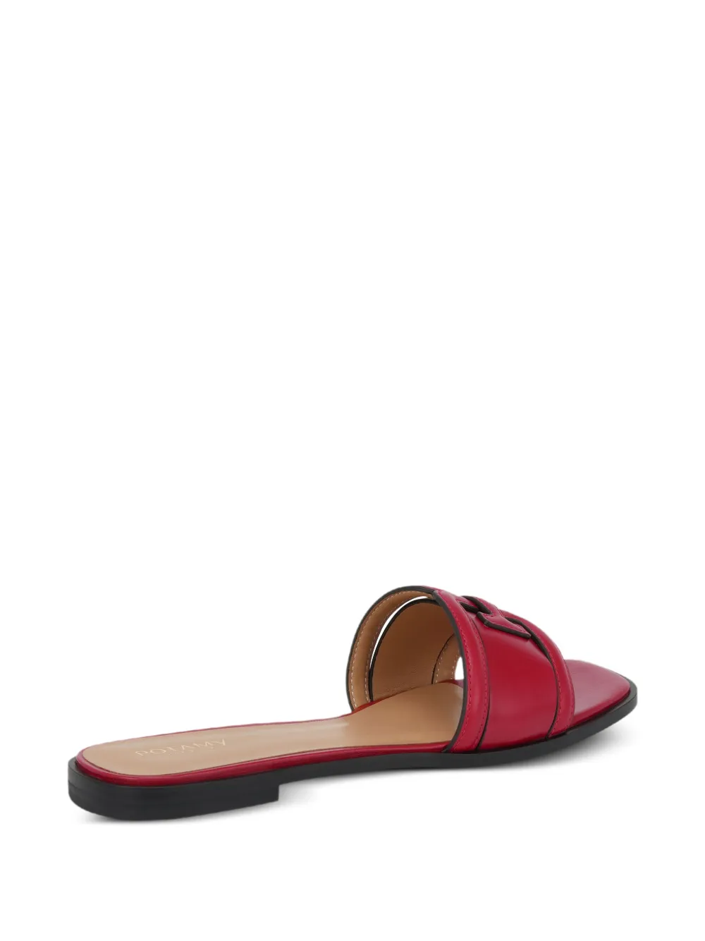 POTAMY Leren sandalen met uitgesneden details Rood