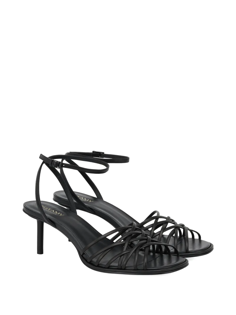 POTAMY Stiletto sandalen met bandjes Zwart