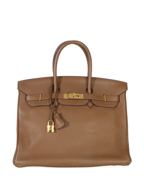 Hermès Pre-Owned 2009 Alezan Clemence Birkin 35 leather tote bag