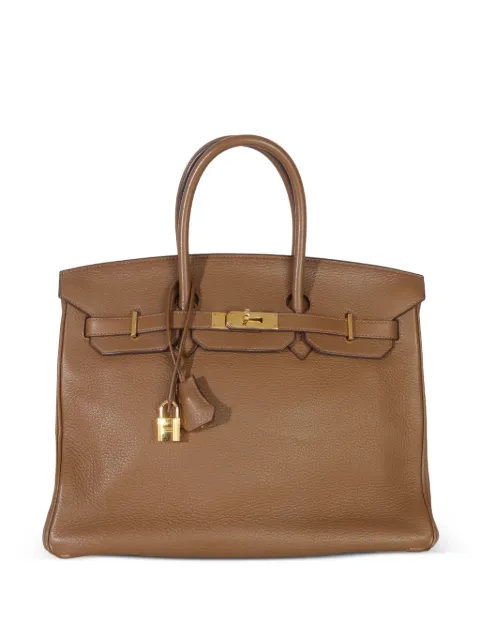 Hermès Pre-Owned 2009 Alezan Clemence Birkin 35 leather tote bag
