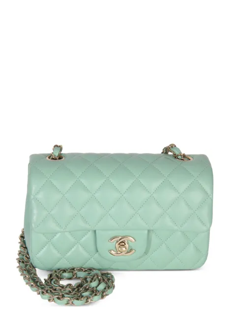 CHANEL Pre-Owned 2020s mini quilted rectangular leather crossbody bag