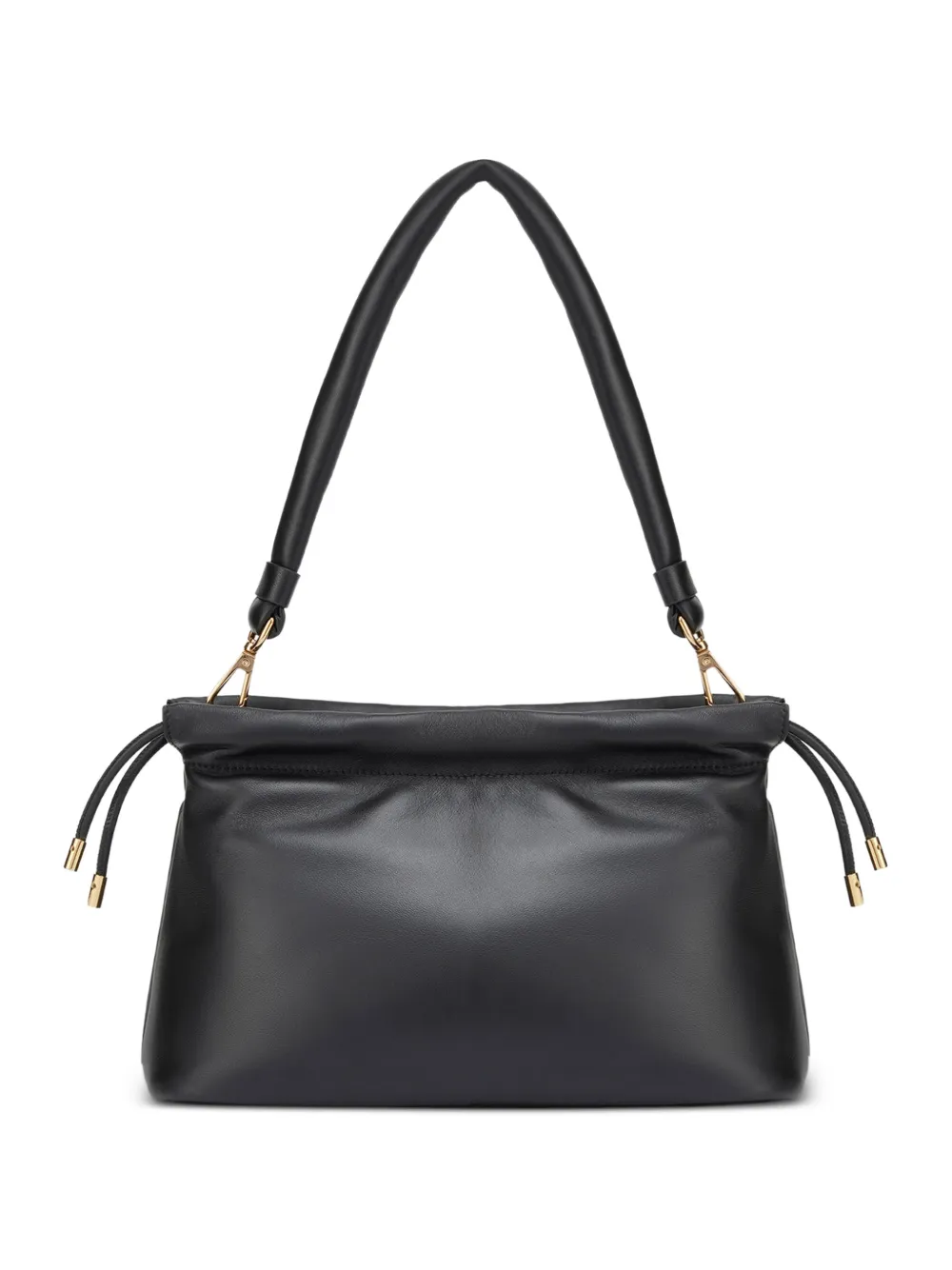 POTAMY drawstring leather shoulder bag - Nero