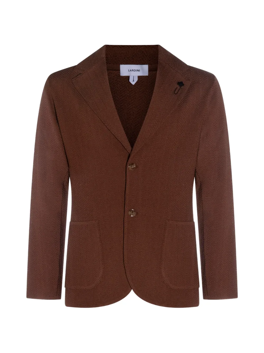Lardini herringbone pocket jacket - Marrone