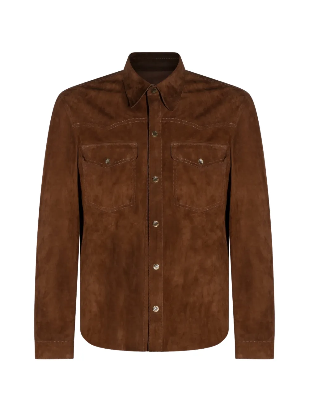Salvatore Santoro buttoned flap-pocket leather jacket - Marrone