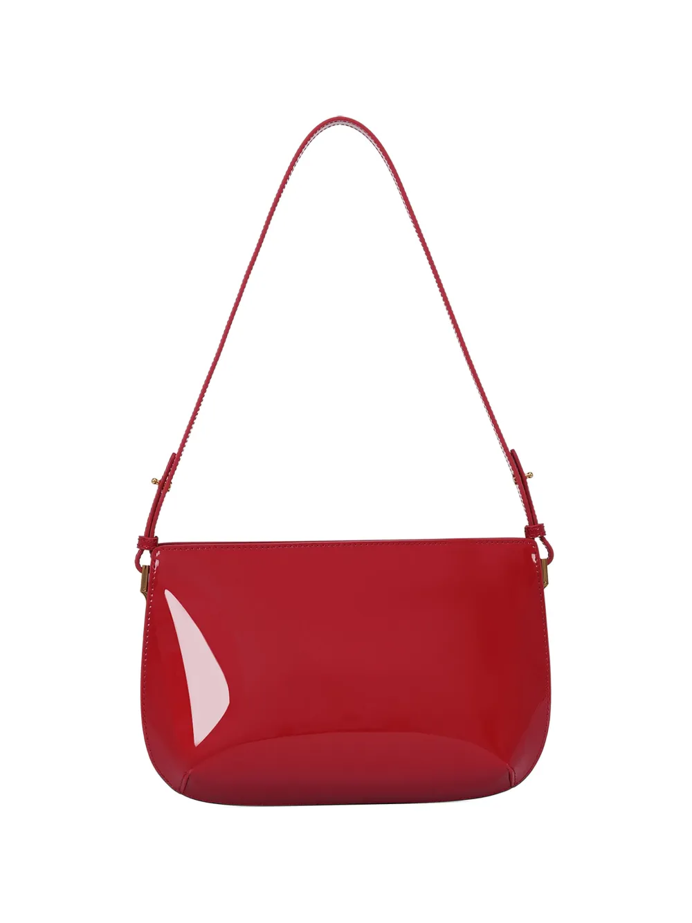 POTAMY patent-leather shoulder bag - Rosso