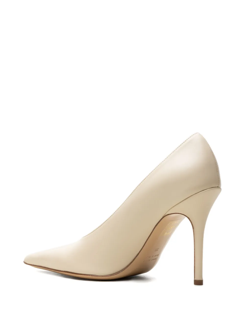GIABORGHINI leather pumps Beige