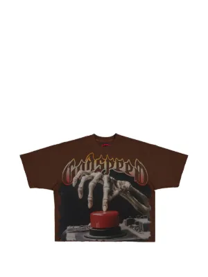 GODSPEED Gone Fishing Layered T-shirt | Brown | FARFETCH SG