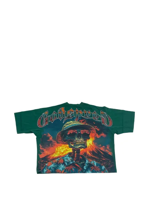 GODSPEED disaster-graphic T-shirt